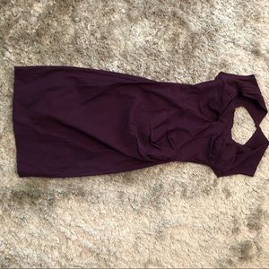 Dark plum midi dress